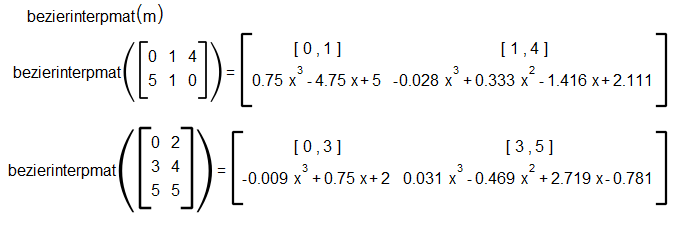 bezierinterpmat