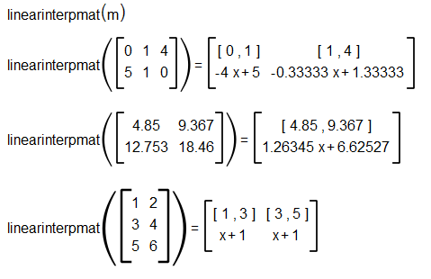 linearinterpmat