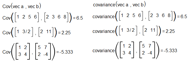 covariance