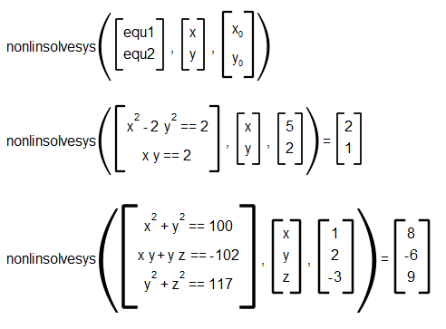 nonlinsolvesys