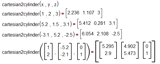 cartesian2cylinder
