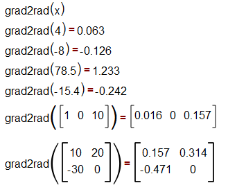 grad2rad