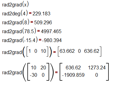 rad2grad