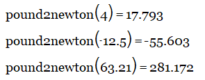 pound2newton