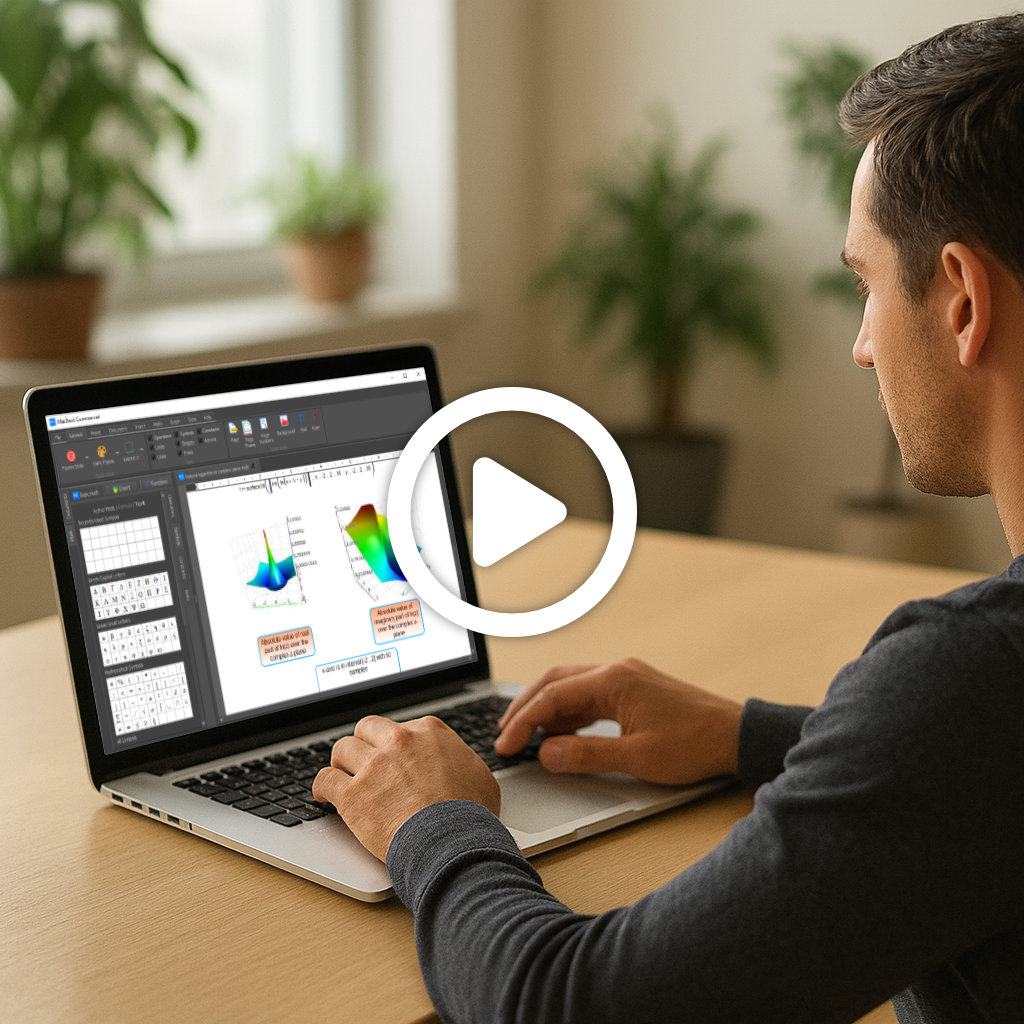 a person sitting in front of a laptop using matdeck